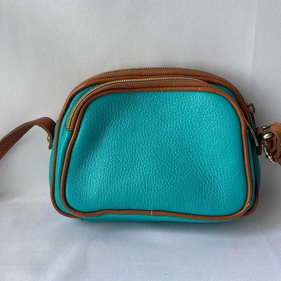 Valentina Teal/turquoise Leather Crossbody Bag - Picture 4 of 9